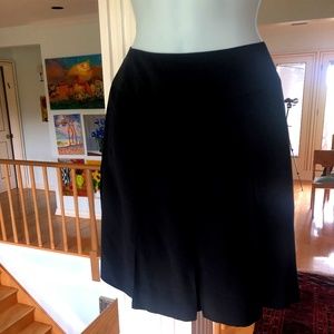 VINTAGE CHANEL BLACK SILK PLEADED SKIRT 40/6